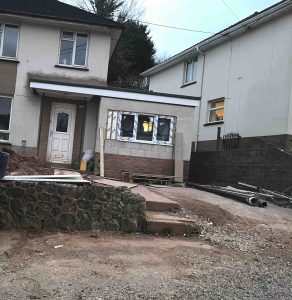 On site photo of front elevation at Swell Architecture project for a new Single Storey rear extension and front alterations in Sidmouth Devon.jpg