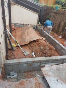 On site photo up to DPC level of blockwork at Swell Architecture project for a new Single Storey rear extension in Sidmouth Devon.jpg