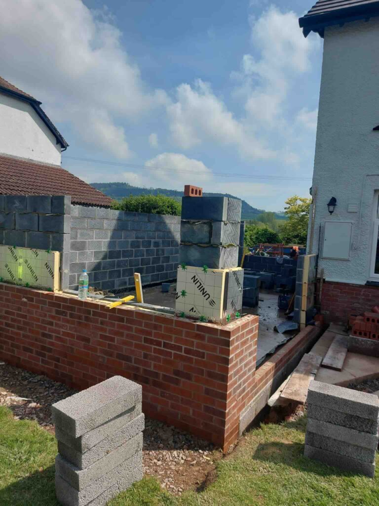 The Walls going up on this Tranquil Living Space & Art Studio in Sidford
